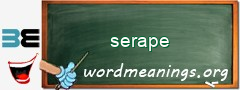 WordMeaning blackboard for serape